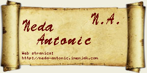 Neda Antonić vizit kartica